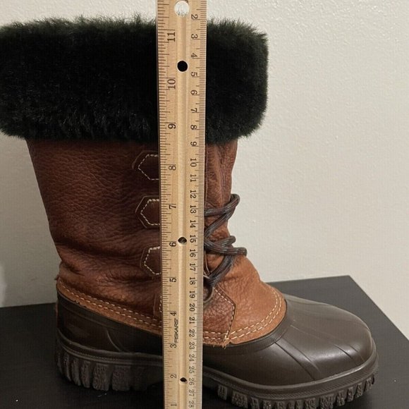 SOREL Boots Size 7 CambrionX En Fer Style Mid-Calf Brown Waterproof Winter Boots - Picture 11 of 11